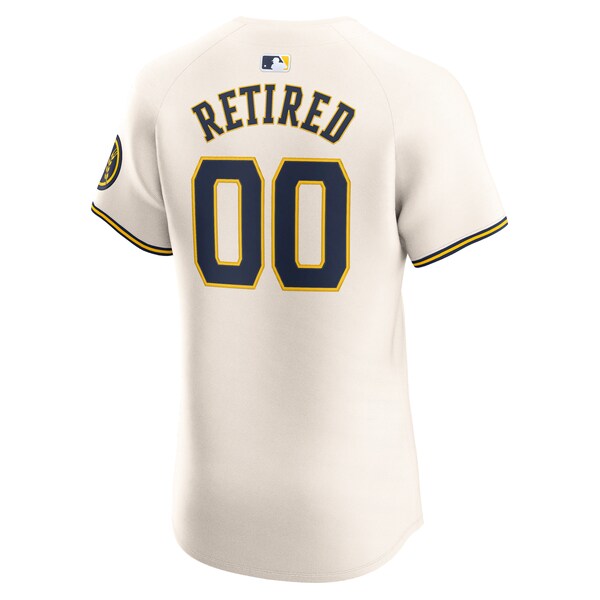 Milwaukee Brewers Nike Home Elite Pick-A-Player Retired Roster Jersey - Cream