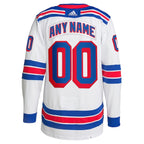 New York Rangers adidas  Away  Primegreen Authentic Custom Jersey - White