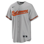 Baltimore Orioles Nike Road Replica Team Jersey - Gray/White/Black