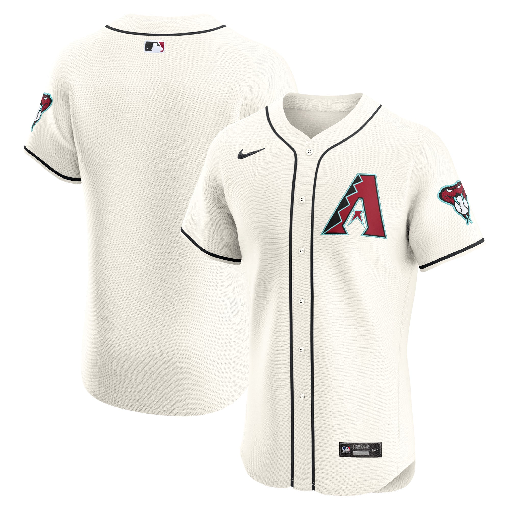 Arizona Diamondbacks Nike Vapor Premier Elite Patch Jersey - Red/Cream/Gray