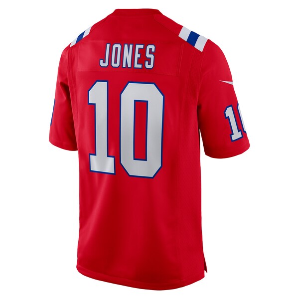 Mac Jones New England Patriots Nike Game Jersey - Red/Navy/White
