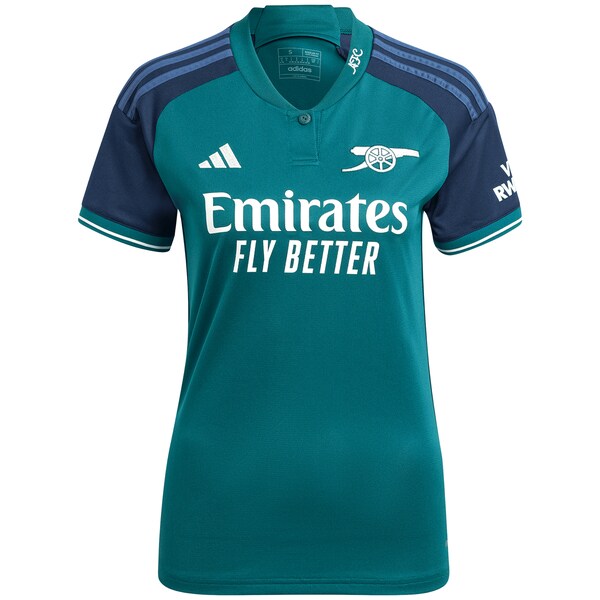 Martin Odegaard Arsenal adidas Women's 2023/24 Third Replica Player Jersey - Green/Red/Yellow