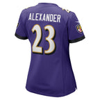 Jaire Alexander Baltimore Ravens Nike Women's Team Game Jersey -  Purple