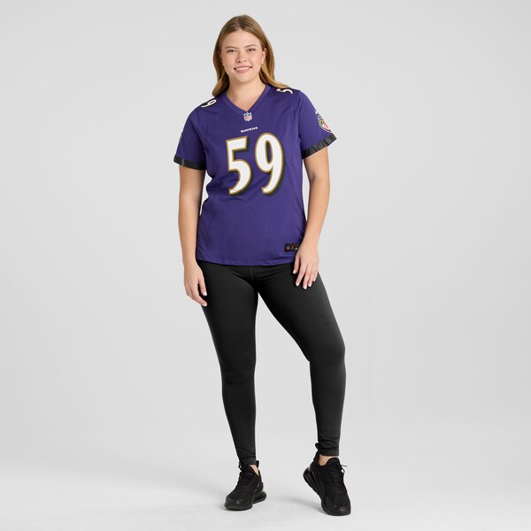 Malik Hamm Baltimore Ravens Nike Women's  Game Jersey -  Purple