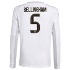 Jude Bellingham Los Merengues adidas Youth 2025/26 Home Replica Long Sleeve Jersey - White