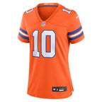 Bo Nix Denver Broncos Nike Women's Mile High Collection 1977 Throwback Player Game Jersey - Orange/Navy/White