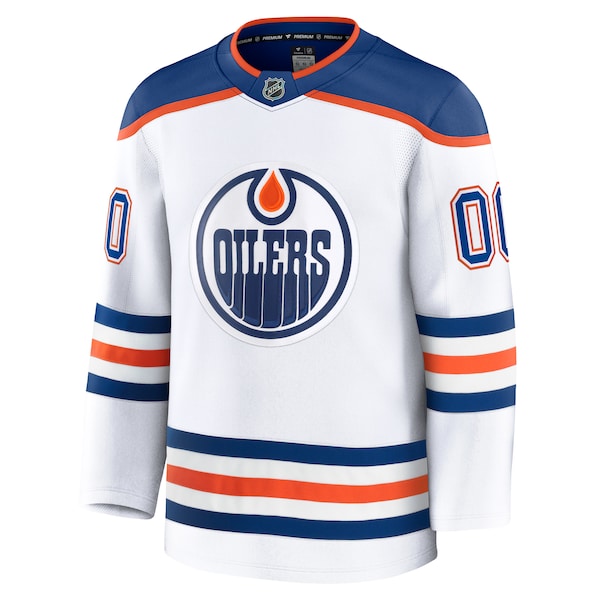 Edmonton Oilers  Away Premium Custom Jersey - White/Royal