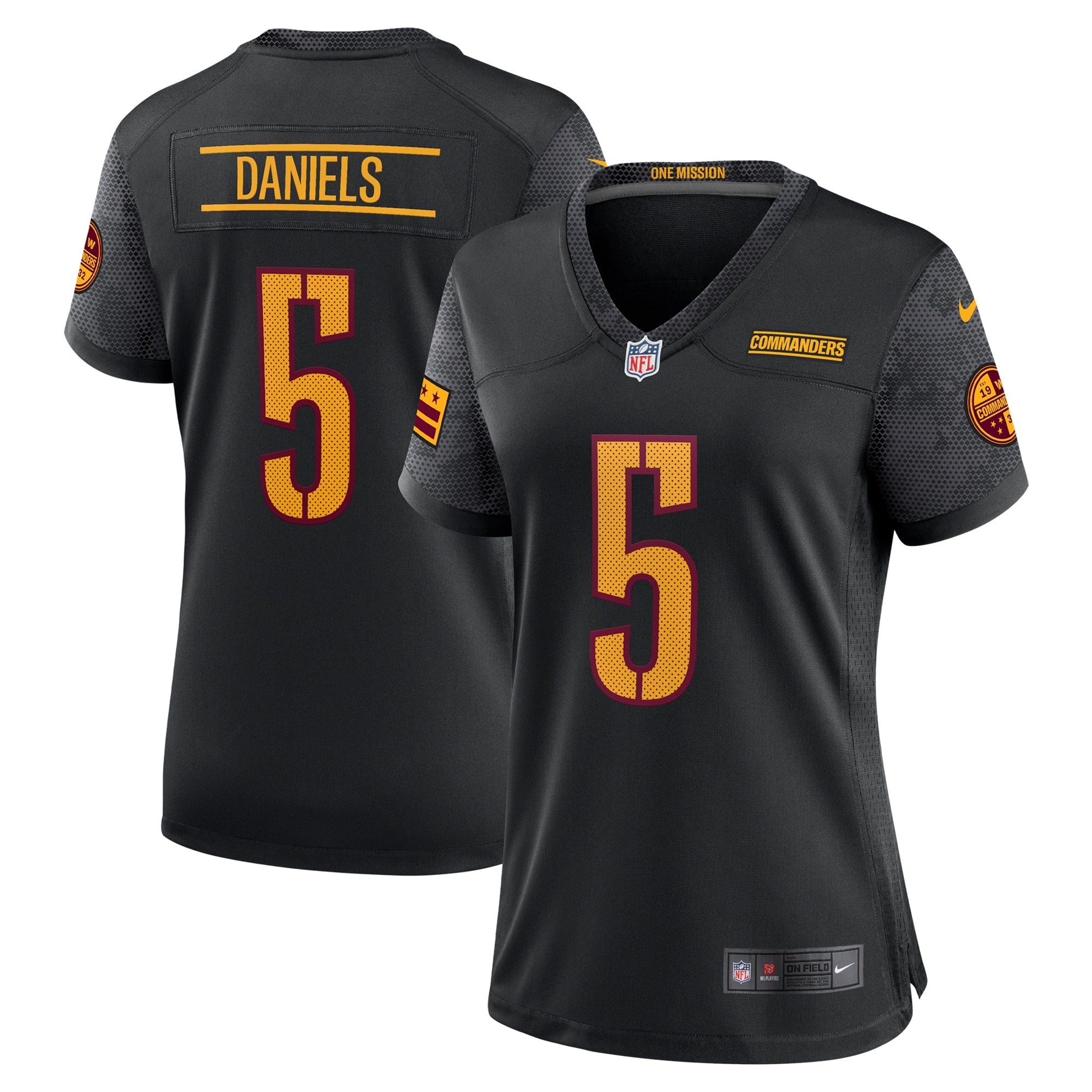 Jayden Daniels Washington Commanders Nike Women's Game Jersey -  White/Black