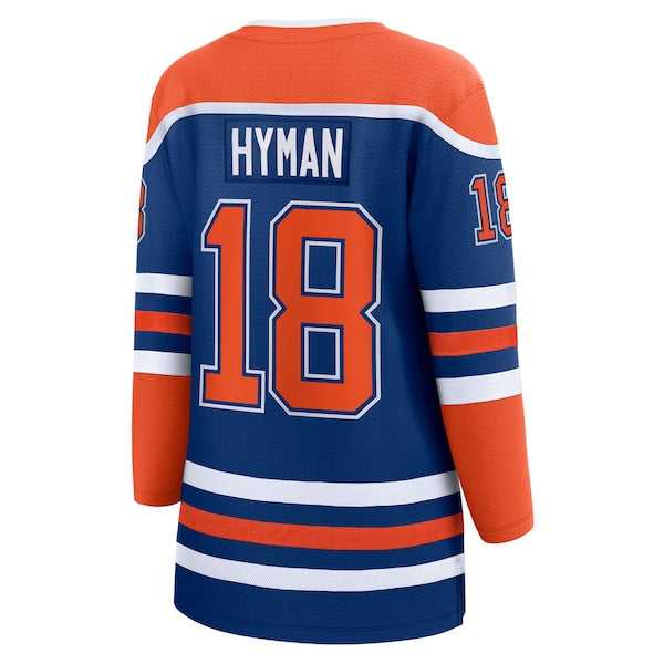 Zach Hyman Edmonton Oilers  Women's 2025 Stanley Cup Final Home Breakaway Jersey - Royal