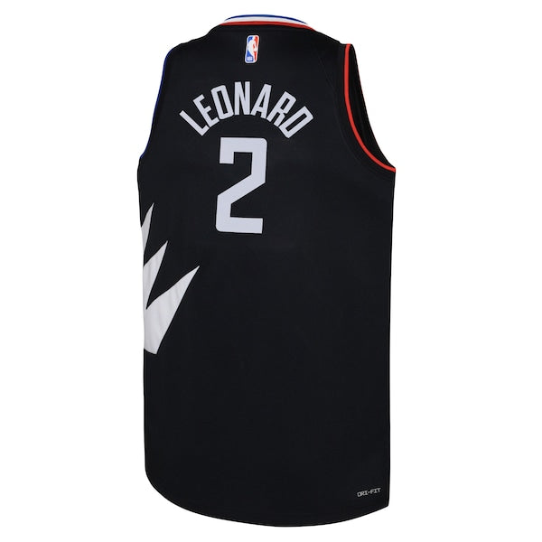 Kawhi Leonard LA Clippers Jordan Brand Youth Swingman Jersey - Statement Edition - Black