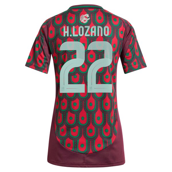 Hirving Lozano Mexico National Team adidas Women's 2024 Home Replica Player Jersey - Burgundy/Green