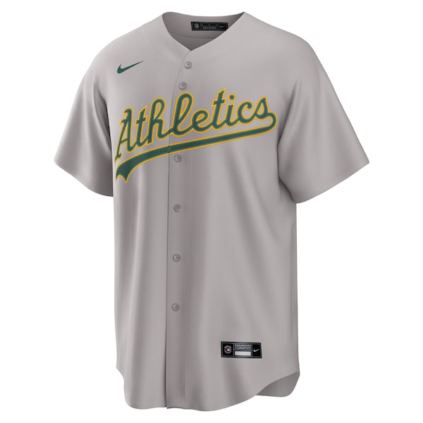 Athletics Nike Away Custom Replica 2.0 Jersey - Gray