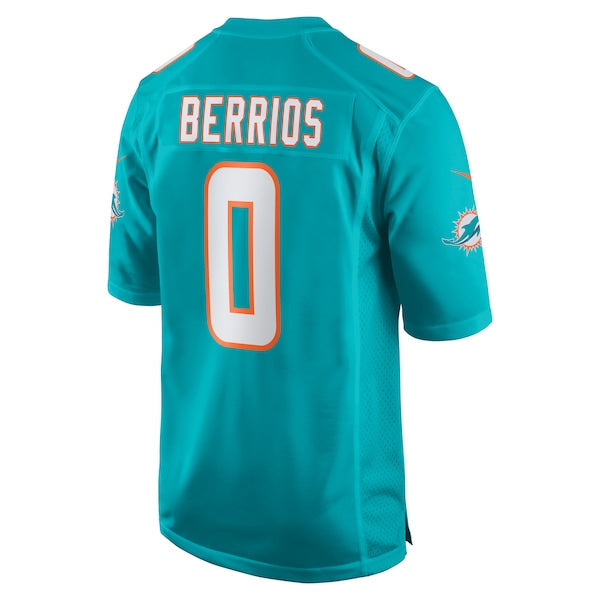 Braxton Berrios Miami Dolphins Nike Game Jersey - Aqua