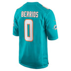 Braxton Berrios Miami Dolphins Nike Game Jersey - Aqua