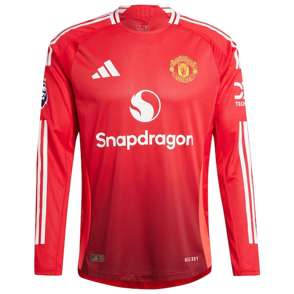 Marcus Rashford Manchester United 2024/25 Home Authentic Long Sleeve Player Jersey - Red
