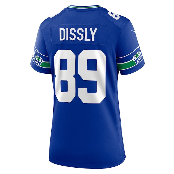 Will Dissly Seattle Seahawks Nike Women's Throwback Player Game Jersey - Royal