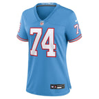 Bruce Matthews Tennessee Titans Nike Women's Oilers Throwback Retired Player Game Jersey - Light Blue/Navy