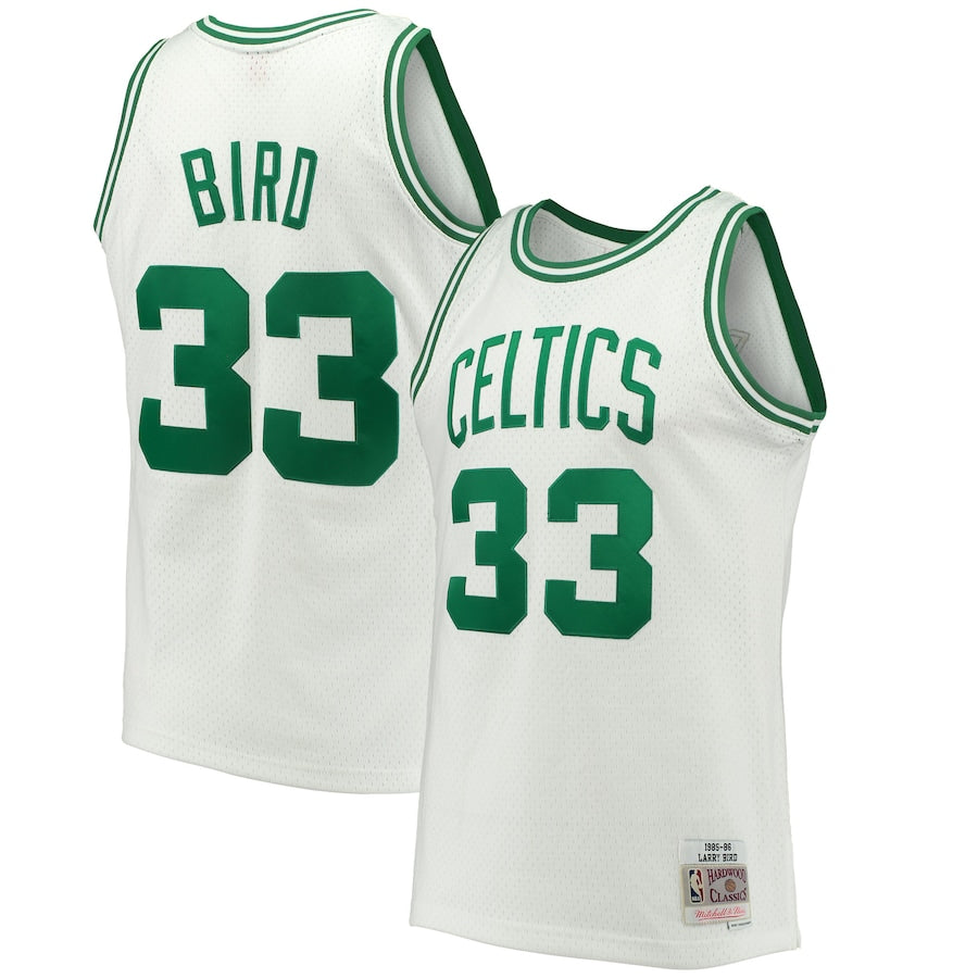 Larry Bird Boston Celtics Hardwood Classics Swingman Jersey - Kelly Green/White