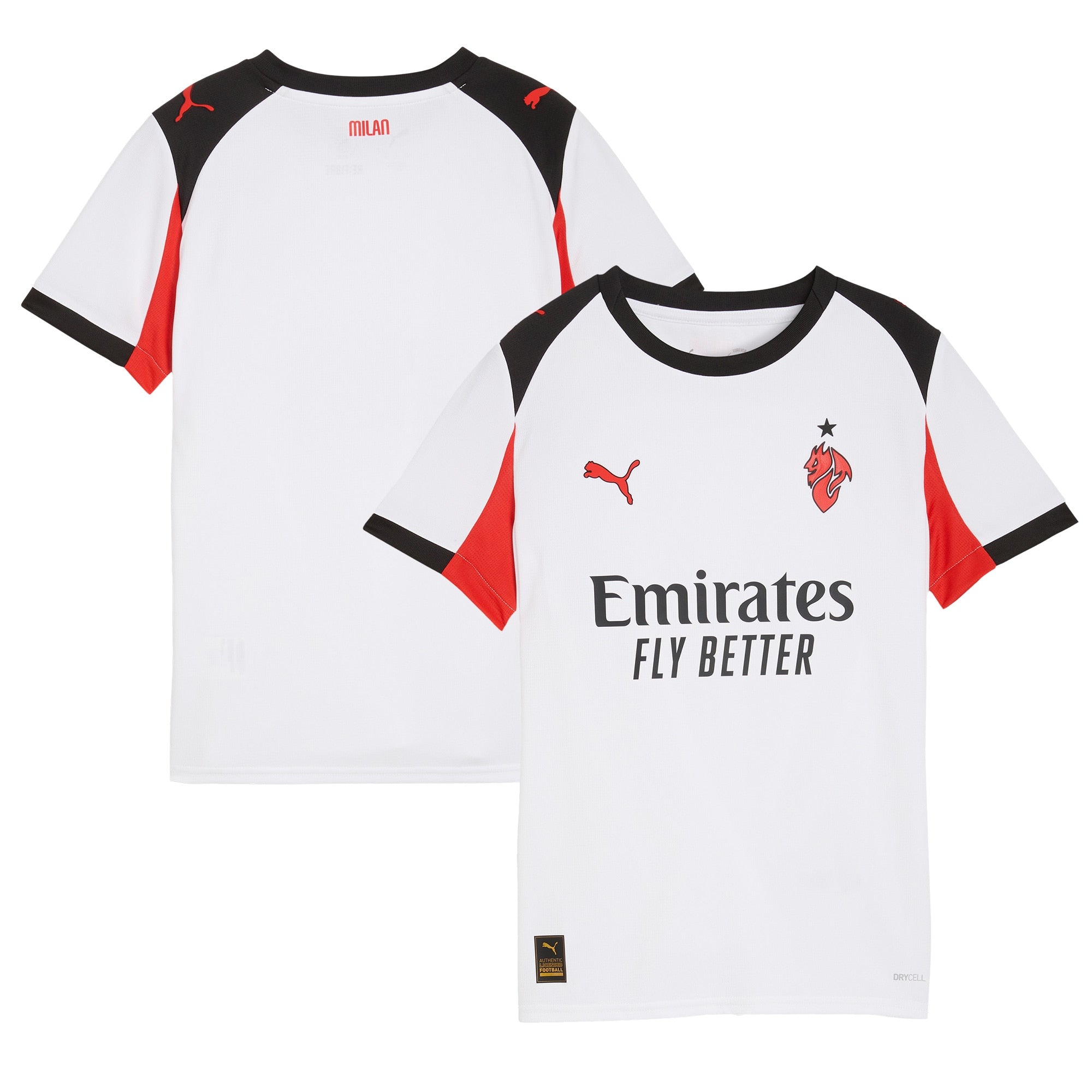 AC Milan Puma Youth 2025/26 Third Replica Jersey - Yellow/White