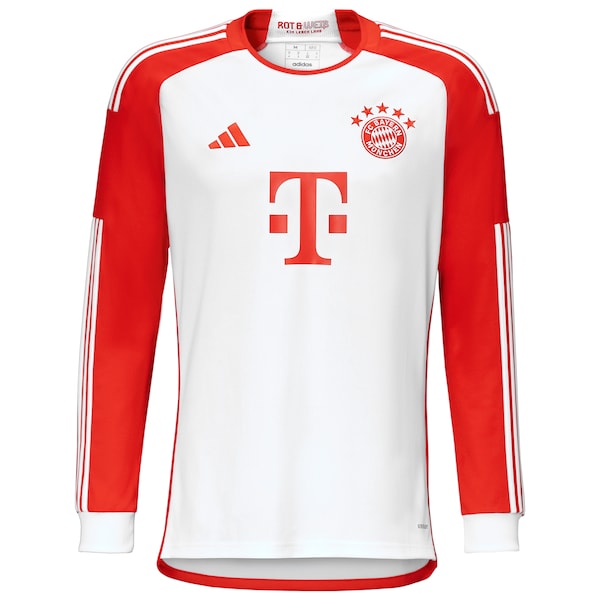 Harry Kane Bayern Munich adidas 2023/24 Home Long Sleeve Replica Player Jersey - White