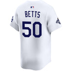 Mookie Betts Los Angeles Dodgers Nike Home 2025 World Series Champions Limited Jersey - White