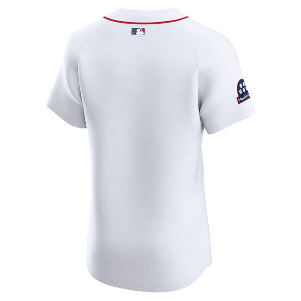 Boston Red Sox Nike Home Sponsor Patch Elite Jersey - White