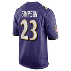 Trenton Simpson Baltimore Ravens Nike Team Game Jersey -  Purple
