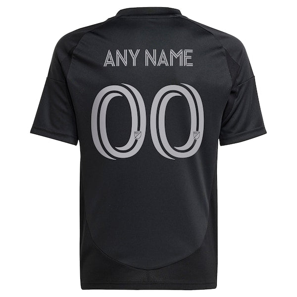 Charlotte FC adidas Youth 2025 Fortress Kit Replica Custom Jersey - Black
