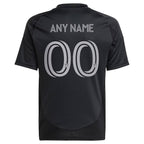 Charlotte FC adidas Youth 2025 Fortress Kit Replica Custom Jersey - Black