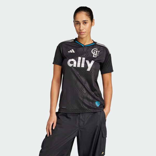 Charlotte FC adidas Women's 2025 Fortress Kit Replica Jersey - Black