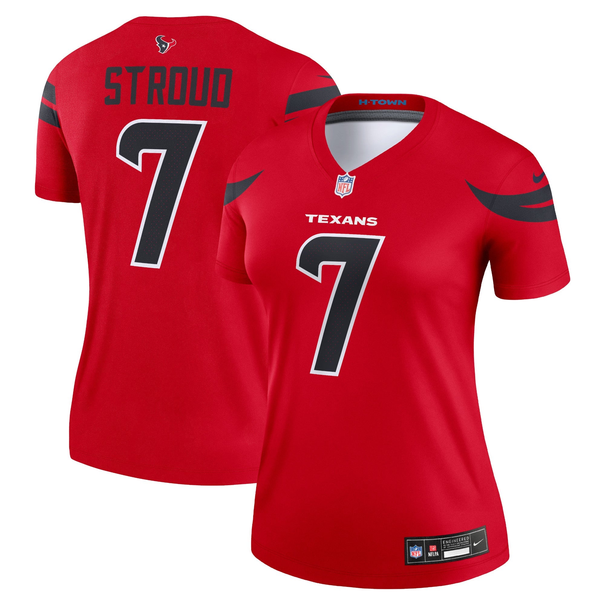 C.J. Stroud Houston Texans Nike Women's Alternate Legend Player Performance Top -  Navy/Red