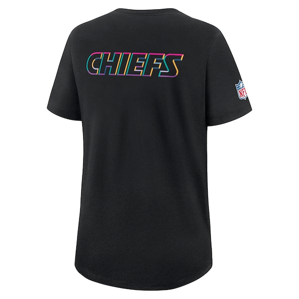 Kansas City Chiefs Nike Women's 2025 NFL Crucial Catch Tri-Blend Dri-FIT T-Shirt - Black