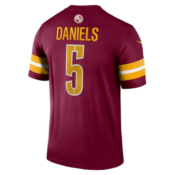 Jayden Daniels Washington Commanders Nike Team Legend Player Performance Top - Burgundy/Black