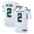 Zach Wilson New York Jets Nike White Game Jersey - White/Black/Green