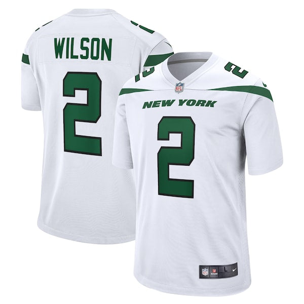 Zach Wilson New York Jets Nike White Game Jersey - White/Black/Green