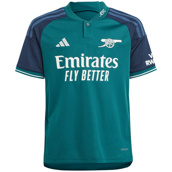 Gabriel Martinelli Arsenal adidas Youth 2023/24 Third Replica Player Jersey - Green