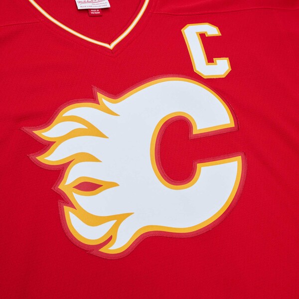 Lanny McDonald Calgary Flames Captain Patch 1988/89 Blue Line Player Jersey - Red