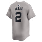 Derek Jeter New York Yankees Nike Away Limited Player Jersey - Gray/White