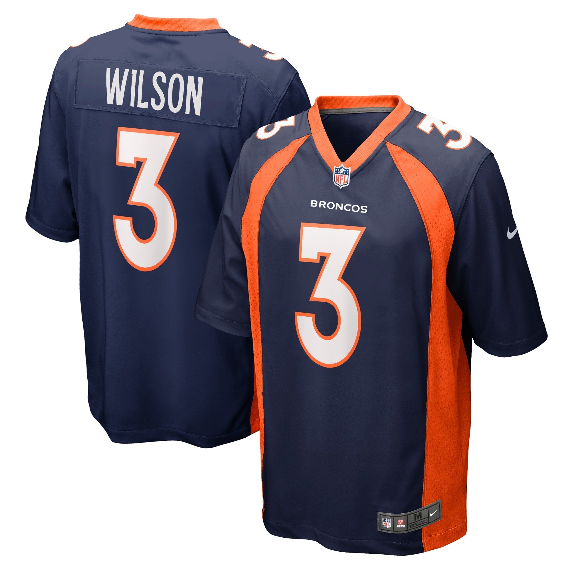 Russell Wilson Denver Broncos Nike Game Jersey - Orange/Navy/White