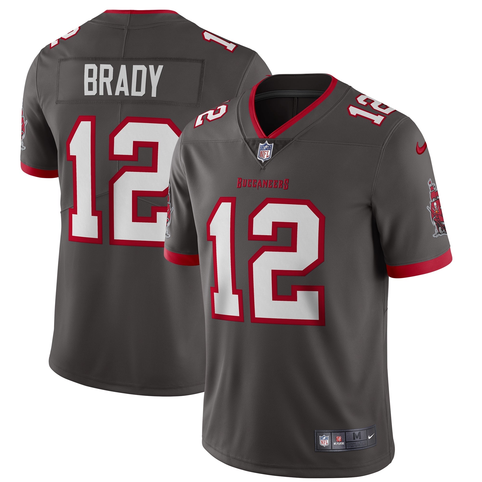 Tom Brady Tampa Bay Buccaneers Nike Vapor Limited Jersey - Red/Pewter