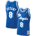 Men's Los Angeles Lakers Kobe Bryant Royal 1996-97 Hardwood Classics Authentic Player Jersey- Blue/Gold/Purple