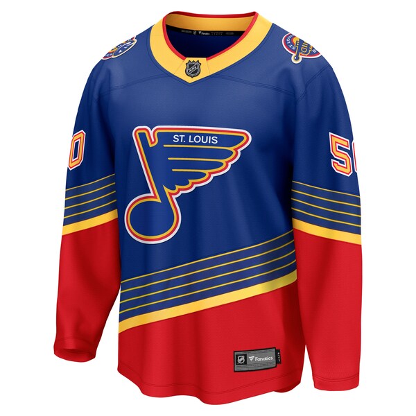 Jordan Binnington St. Louis Blues  Breakaway Jersey - Royal/White/Blue