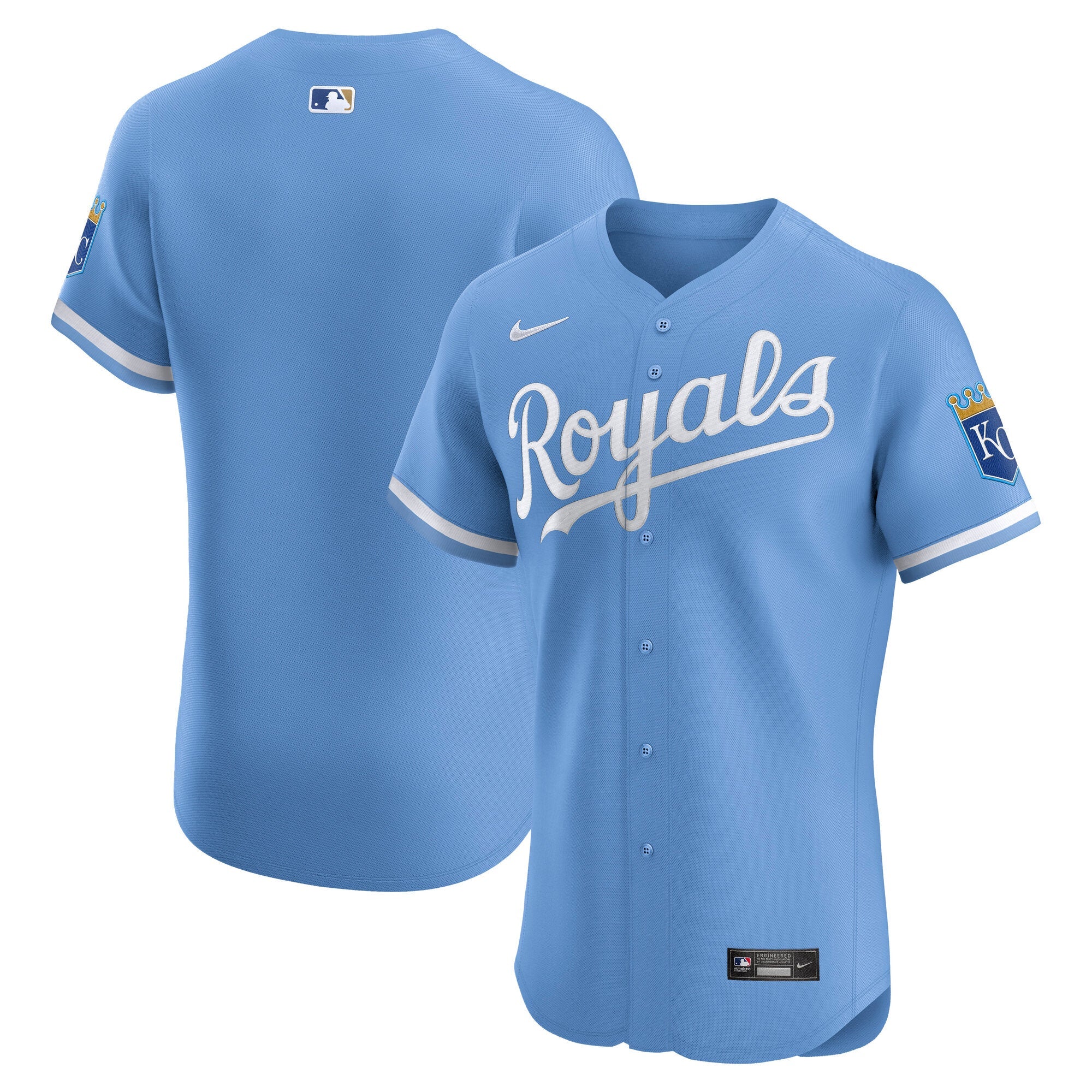 Kansas City Royals Nike Alternate 2 Elite Jersey - Royal/White/Light Blue