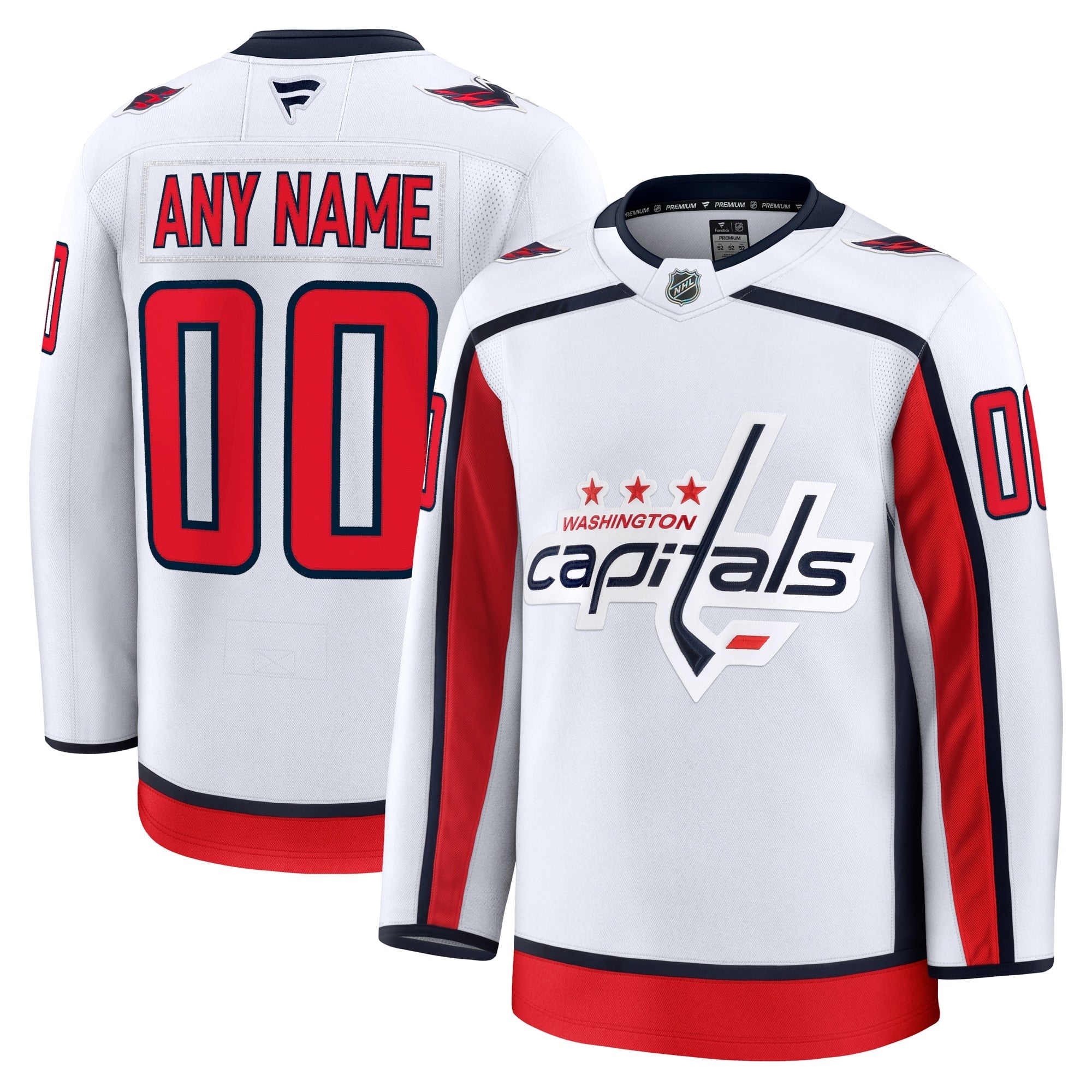 Washington Capitals  Home Premium Custom Jersey - Red/White/Black