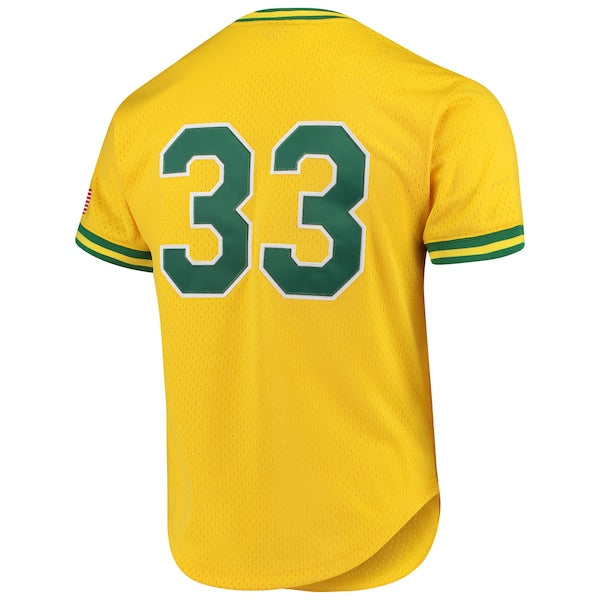 Jose Canseco Oakland Athletics Cooperstown Collection Mesh Batting Practice Jersey - Gold
