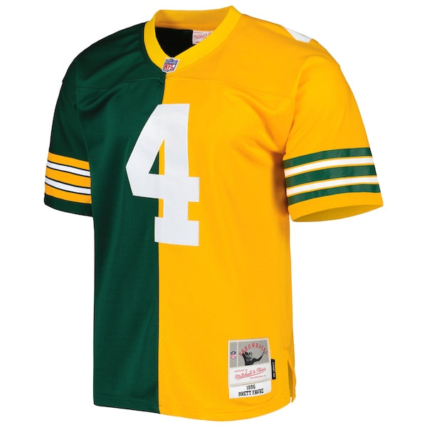 Brett Favre Green Bay Packers 1996 Split Legacy Replica Jersey - Green/Gold