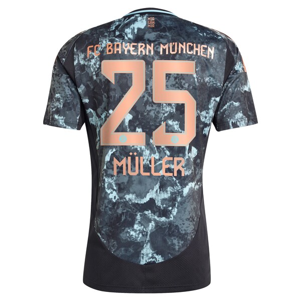 Thomas Müller Bayern Munich adidas 2024/25 Away Replica Player Jersey - Black