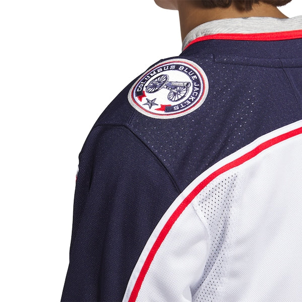Columbus Blue Jackets adidas Away Primegreen Authentic Jersey - White