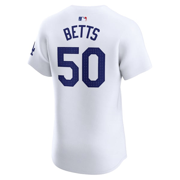 Mookie Betts Los Angeles Dodgers Nike Home Elite Jersey - White