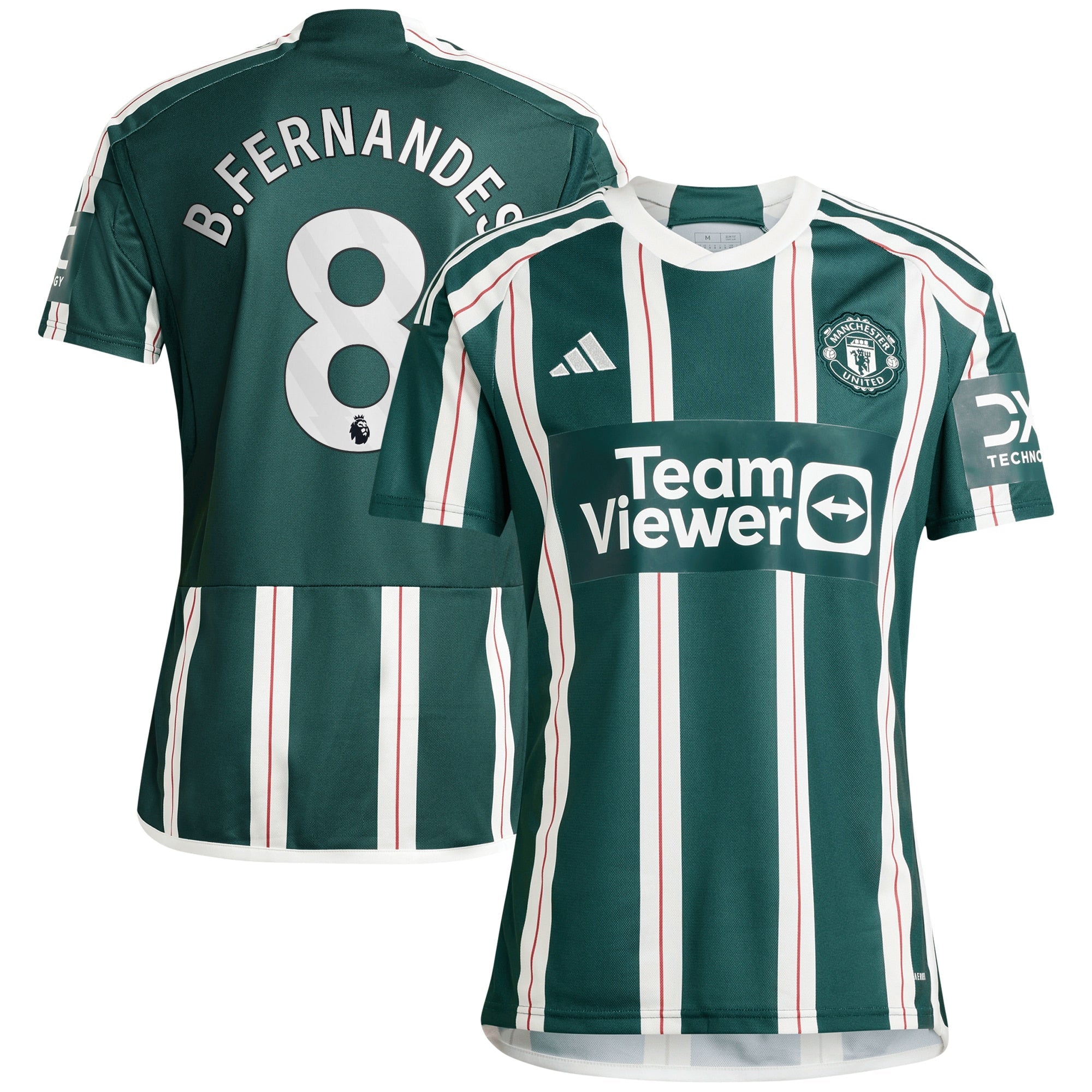 Bruno Fernandes Manchester United adidas 2023/24 Home Replica Player Jersey - Red/Green